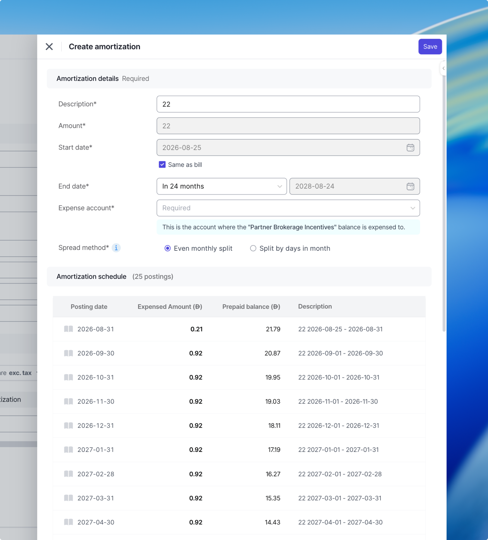 Amortisation and Revenue Recognition
