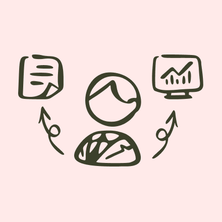 Source and journal disconnected illustration